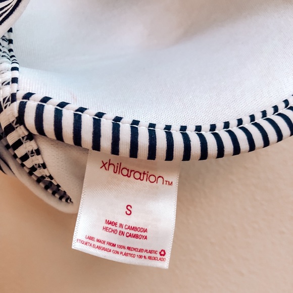 Xhilaration Navy Striped Push Up Bikini - Picture 9 of 12